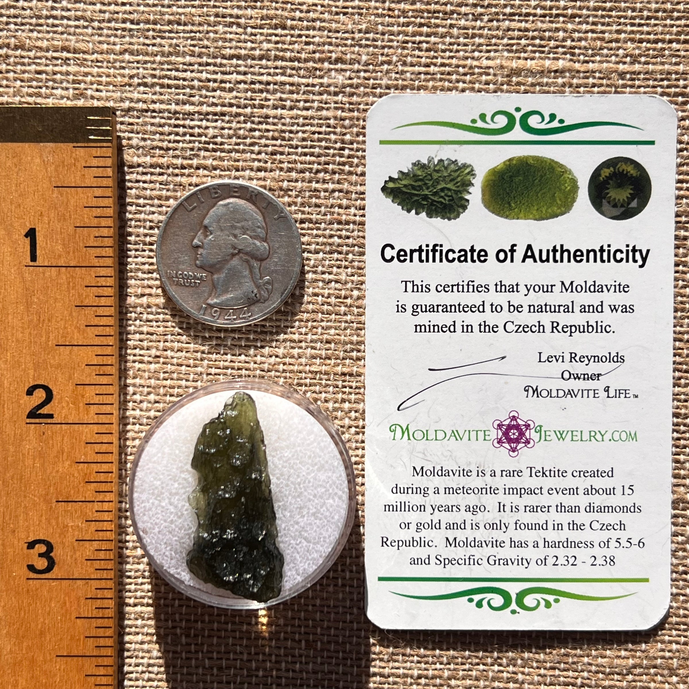 Moldavite 2.9 grams #1945