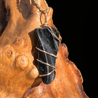 Irgizite Wire Wrapped Pendant 14k GF #8317-Moldavite Life