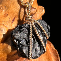Irgizite Wire Wrapped Pendant 14k GF #8318-Moldavite Life