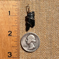 Irgizite Wire Wrapped Pendant 14k GF #8319-Moldavite Life