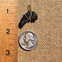 Irgizite Wire Wrapped Pendant 14k GF #8321-Moldavite Life