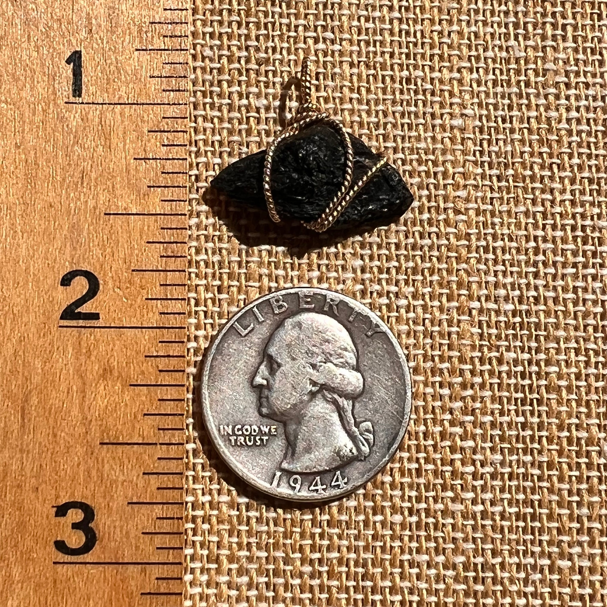 Irgizite Wire Wrapped Pendant 14k GF #8323-Moldavite Life