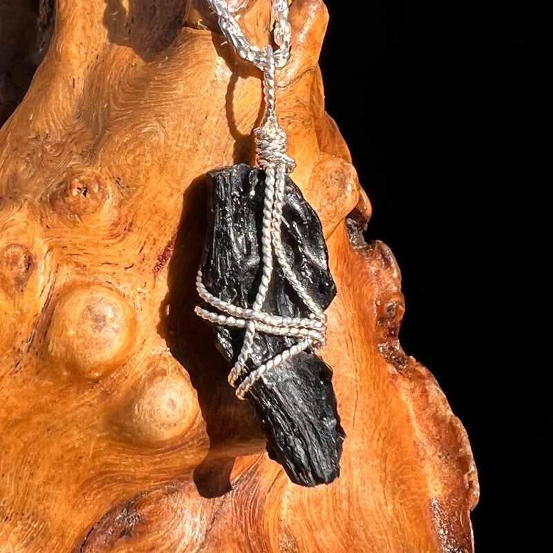 Irgizite Wire Wrapped Pendant Sterling Silver #8312-Moldavite Life