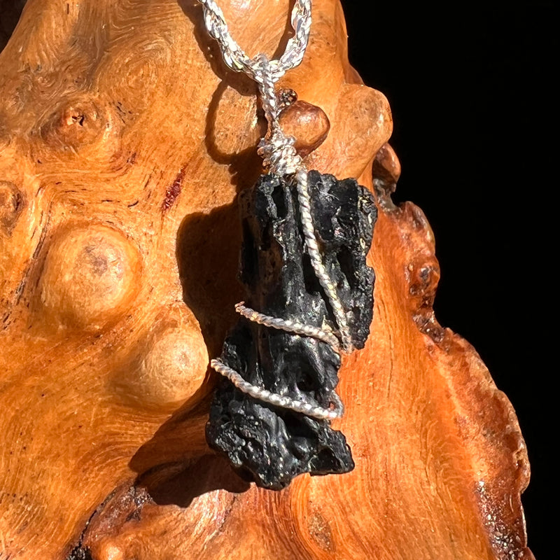 Irgizite Wire Wrapped Pendant Sterling Silver #8313-Moldavite Life