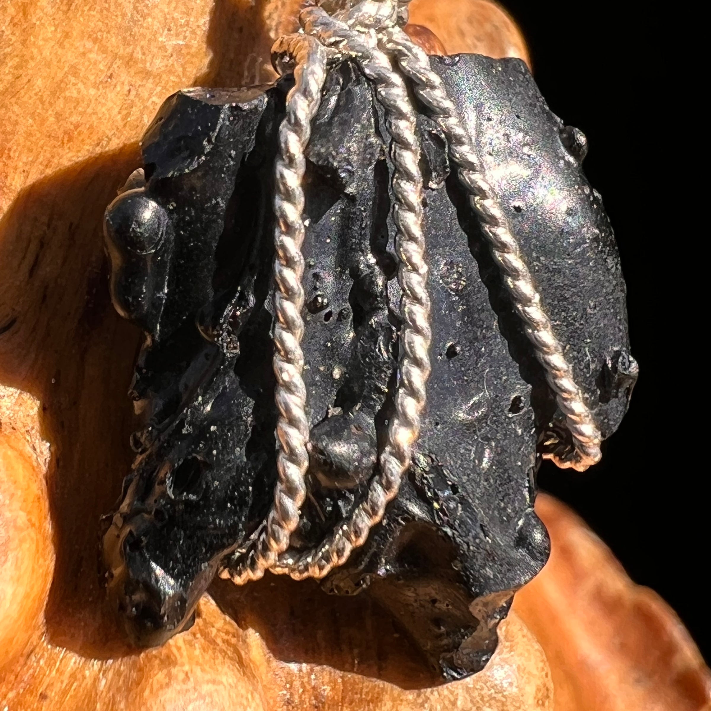 Irgizite Wire Wrapped Pendant Sterling Silver #8314-Moldavite Life