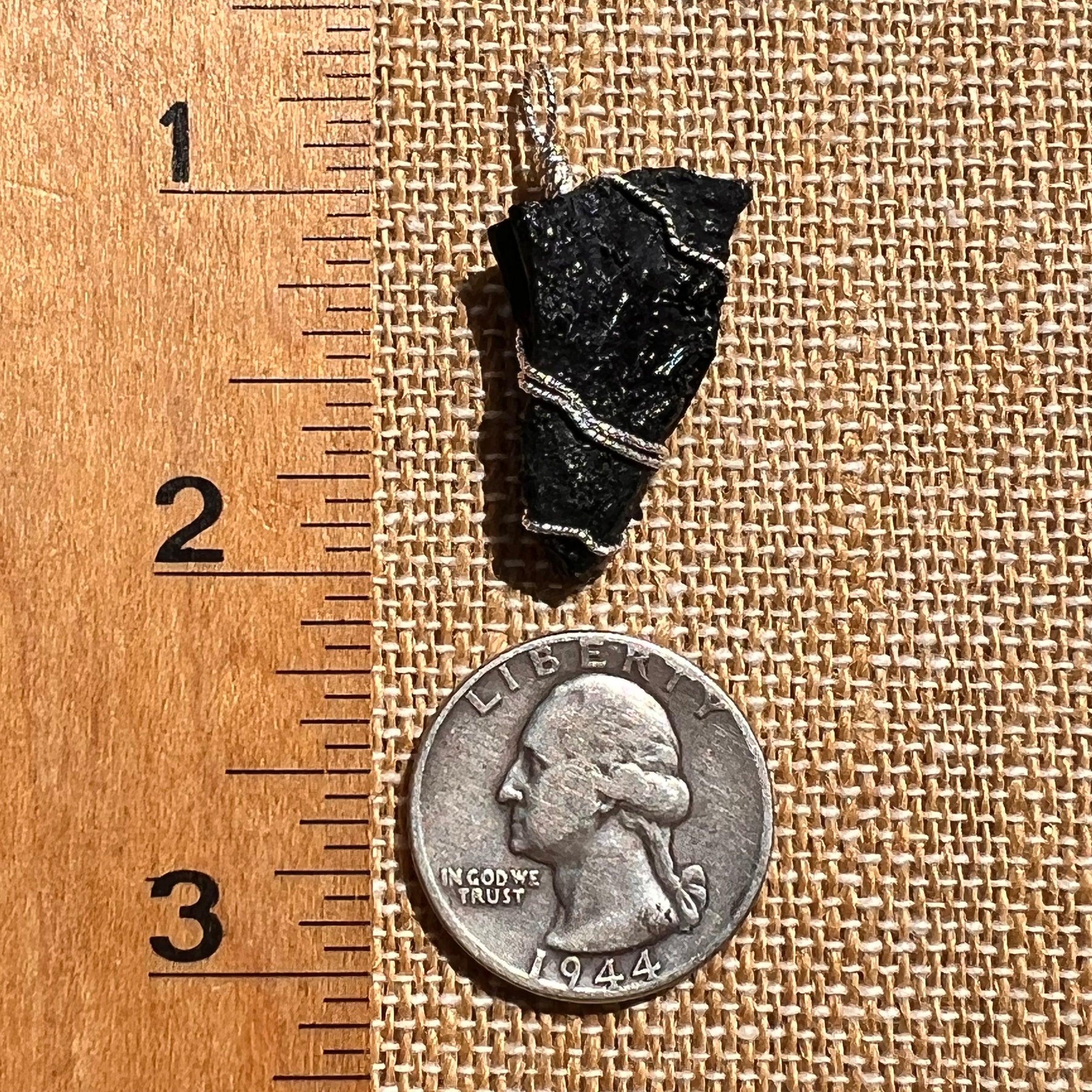 Irgizite Wire Wrapped Pendant Sterling Silver #8315-Moldavite Life