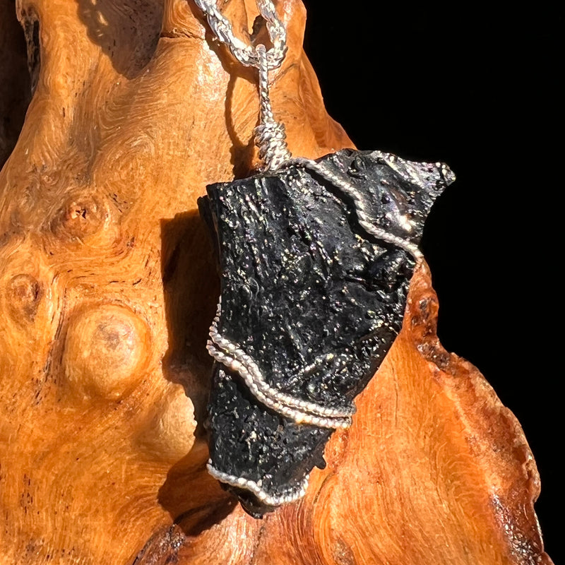 Irgizite Wire Wrapped Pendant Sterling Silver #8315-Moldavite Life