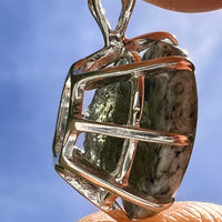 K2 & Moldavite Pendant Sterling Silver #8517-Moldavite Life