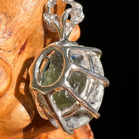 K2 & Moldavite Pendant Sterling Silver #8517-Moldavite Life