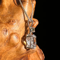 Kunzite & Moldavite Necklace Sterling Silver #6741-Moldavite Life