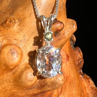 Kunzite & Moldavite Necklace Sterling Silver #6741-Moldavite Life