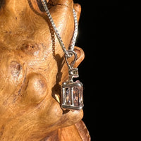 Kunzite & Moldavite Necklace Sterling Silver #6742-Moldavite Life