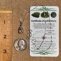 Kunzite & Moldavite Necklace Sterling Silver #6743-Moldavite Life