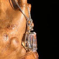 Kunzite & Moldavite Necklace Sterling Silver #6744-Moldavite Life