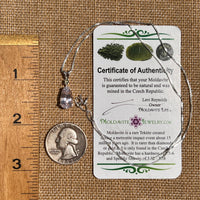 Kunzite & Moldavite Necklace Sterling Silver #6744-Moldavite Life