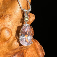 Kunzite & Moldavite Necklace Sterling Silver #6744-Moldavite Life