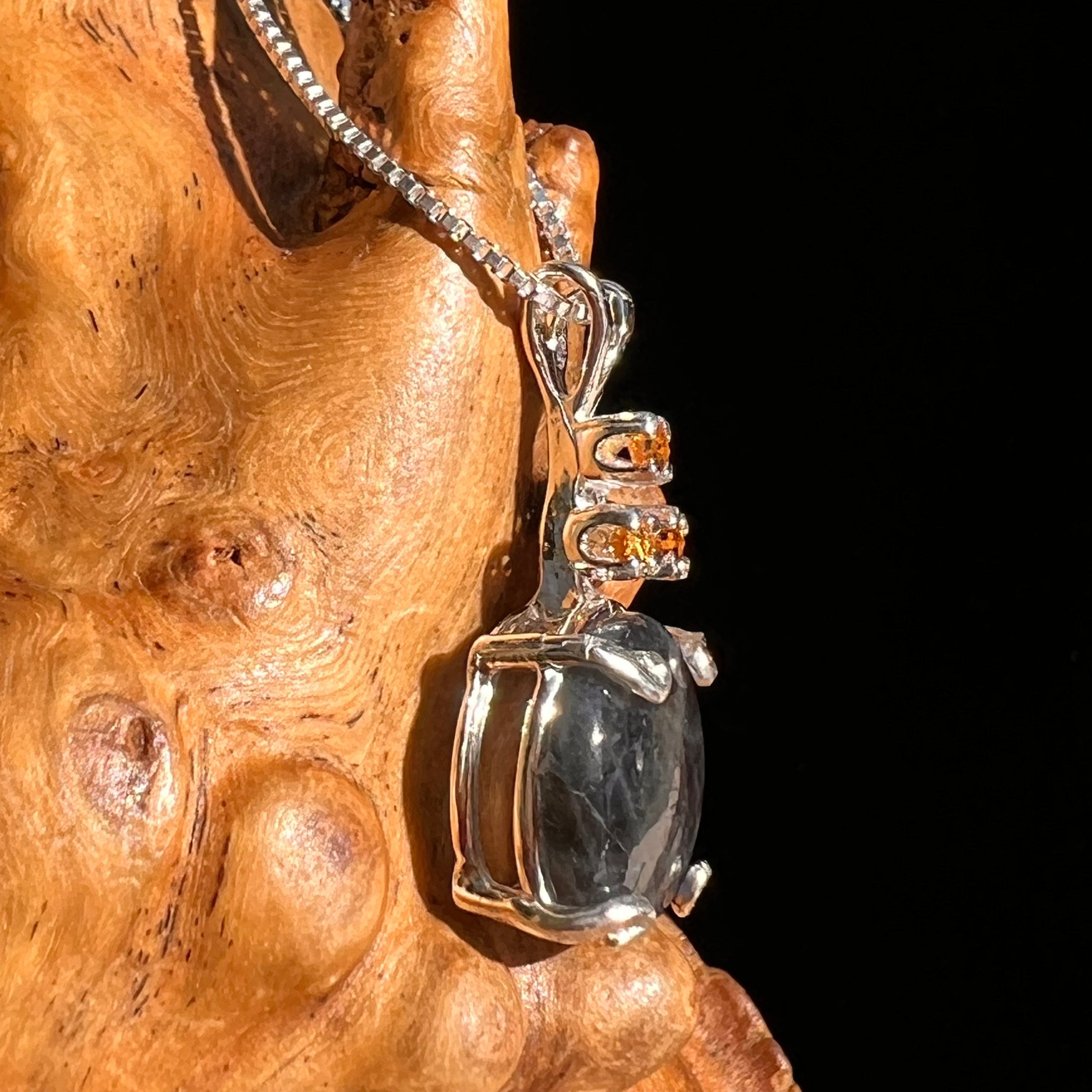 Labradorite & Citrine Pendant Sterling Silver #6740