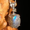 Labradorite & Moldavite Necklace Sterling Silver #6544