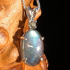 Labradorite & Moldavite Necklace Sterling Silver #6546