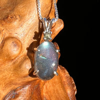 Labradorite & Moldavite Necklace Sterling Silver #6546