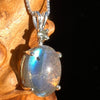 Labradorite & Moldavite Necklace Sterling Silver #6548