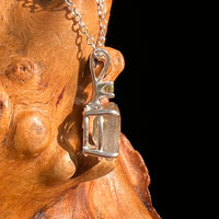 Labradorite & Moldavite Necklace Sterling Silver #8887-Moldavite Life