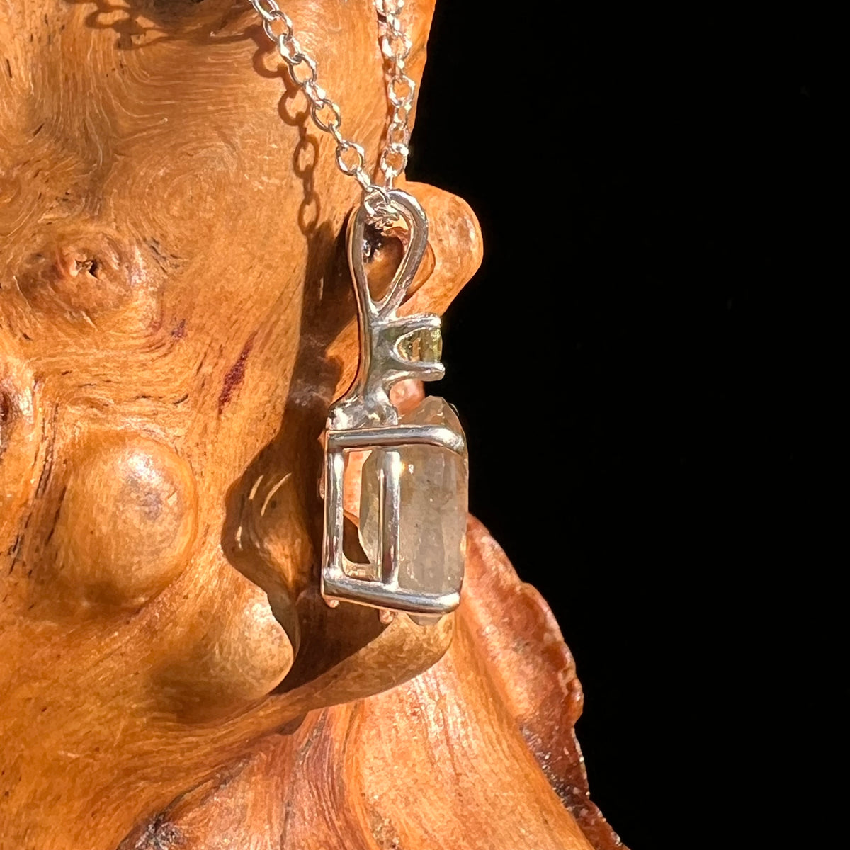 Labradorite & Moldavite Necklace Sterling Silver #8887-Moldavite Life