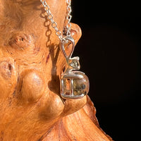 Labradorite & Moldavite Necklace Sterling Silver #8894-Moldavite Life