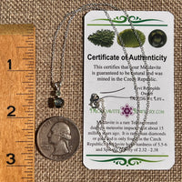 Labradorite & Moldavite Necklace Sterling Silver #8894-Moldavite Life