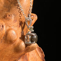 Labradorite & Moldavite Necklace Sterling Silver #8895-Moldavite Life