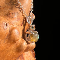 Labradorite & Moldavite Necklace Sterling Silver #8897-Moldavite Life