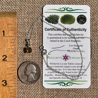 Labradorite & Moldavite Necklace Sterling Silver #8898-Moldavite Life