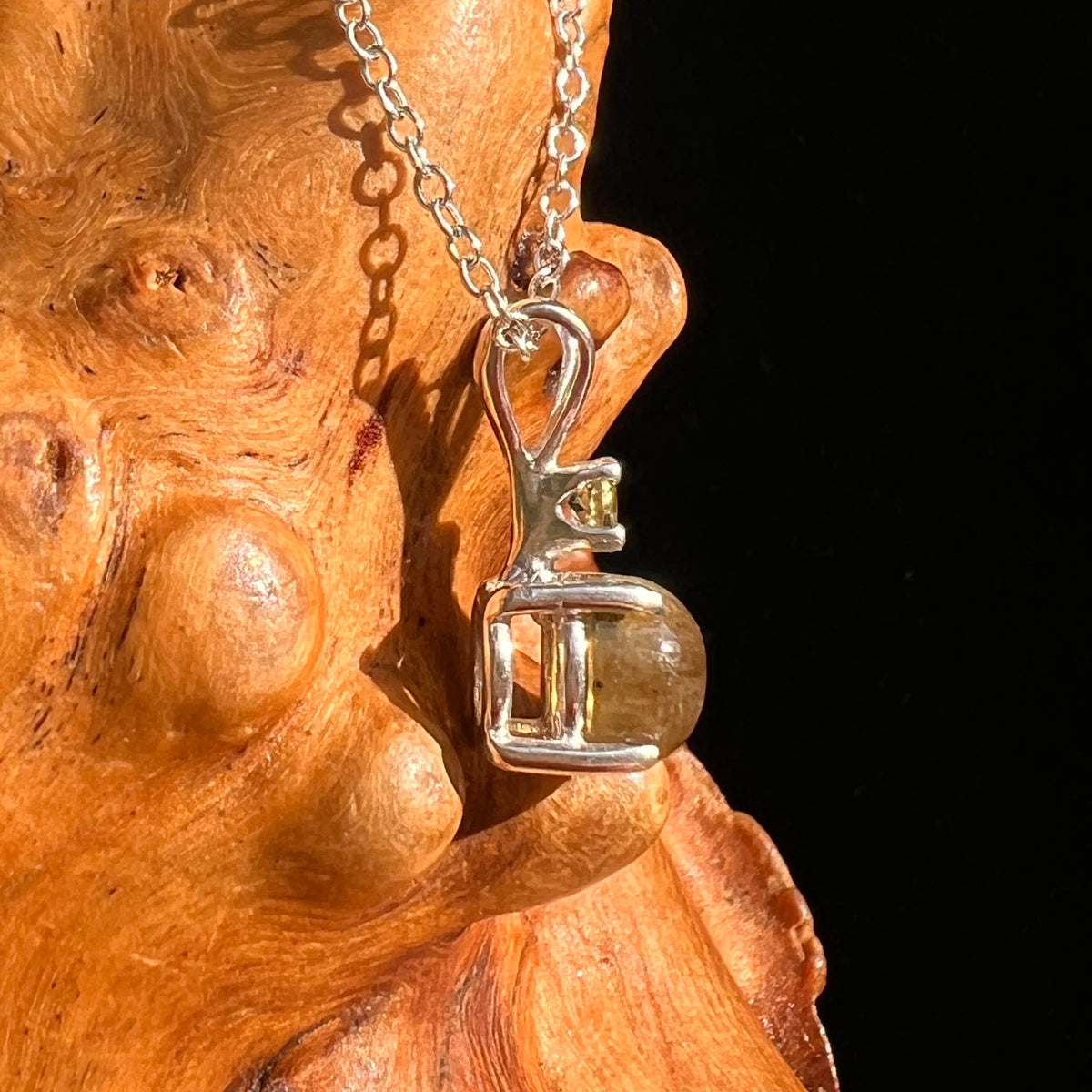 Labradorite & Moldavite Necklace Sterling Silver #8899-Moldavite Life