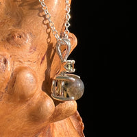 Labradorite & Moldavite Necklace Sterling Silver #8902-Moldavite Life
