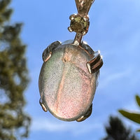 Labradorite & Moldavite Pendant Sterling Silver #8889-Moldavite Life