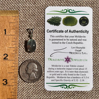 Labradorite & Moldavite Pendant Sterling Silver #8889-Moldavite Life