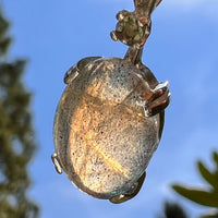 Labradorite & Moldavite Pendant Sterling Silver #8890-Moldavite Life