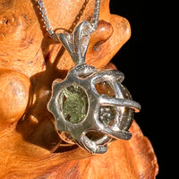 Labradorite & Moldavite Pendant Sterling Silver "Hidden Gem" #8891-Moldavite Life