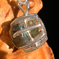 Labradorite & Moldavite Pendant Sterling Silver "Hidden Gem" #8891-Moldavite Life