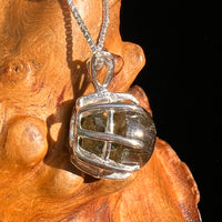 Labradorite & Moldavite Pendant Sterling Silver "Hidden Gem" #8891-Moldavite Life