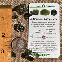 Labradorite & Moldavite Pendant Sterling Silver "Hidden Gem" #8892-Moldavite Life