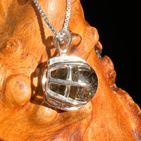 Labradorite & Moldavite Pendant Sterling Silver "Hidden Gem" #8892-Moldavite Life