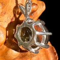 Labradorite & Moldavite Pendant Sterling Silver "Hidden Gem" #8893-Moldavite Life