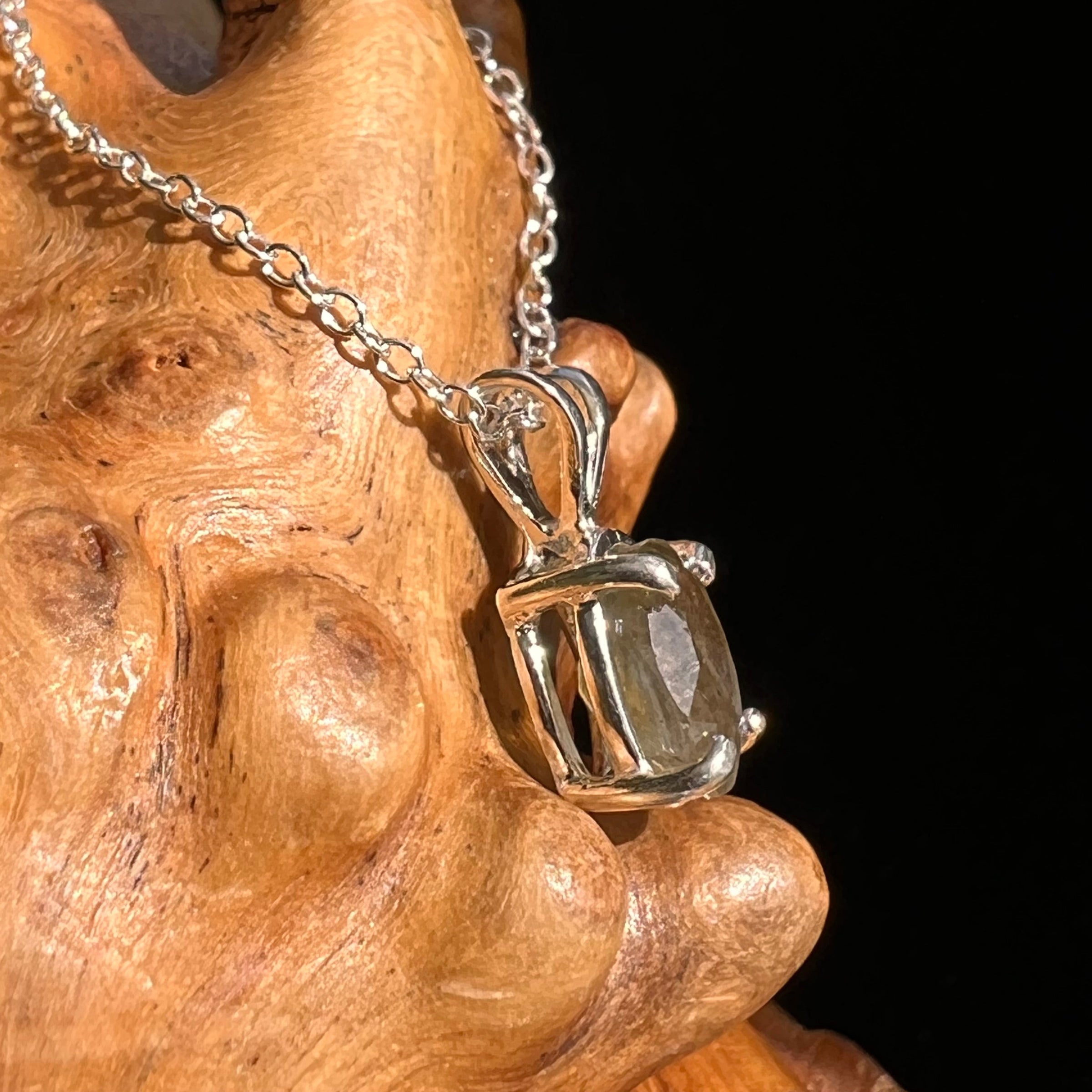 Labradorite Necklace Sterling Silver #5247-Moldavite Life