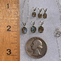 Labradorite Necklace Sterling Silver #5247-Moldavite Life
