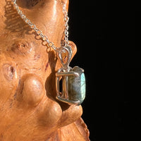 Labradorite Necklace Sterling Silver #8906-Moldavite Life