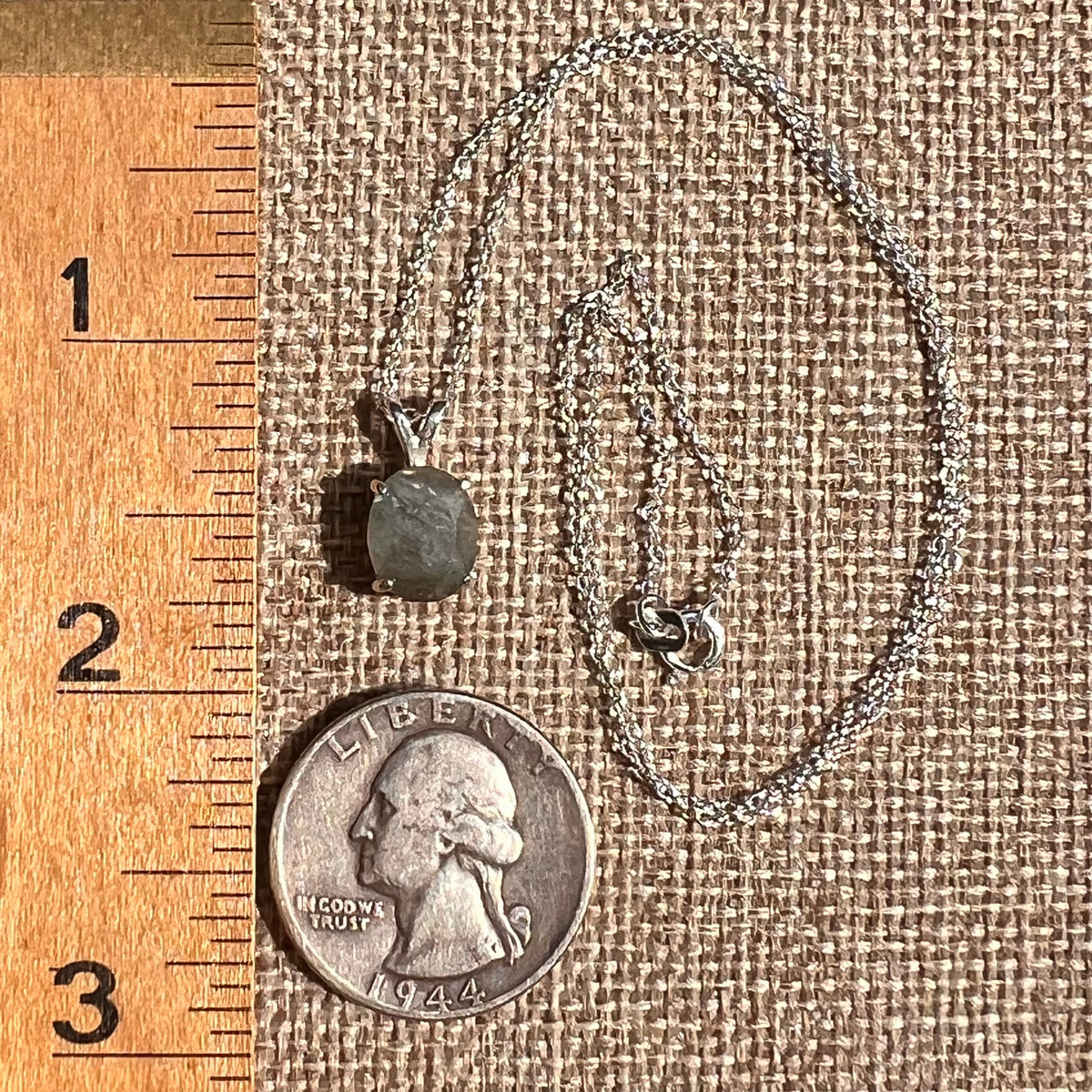 Labradorite Necklace Sterling Silver #8909-Moldavite Life