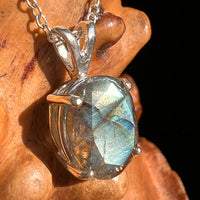 Labradorite Necklace Sterling Silver #8910-Moldavite Life