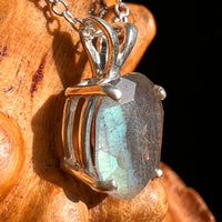 Labradorite Necklace Sterling Silver #8911-Moldavite Life