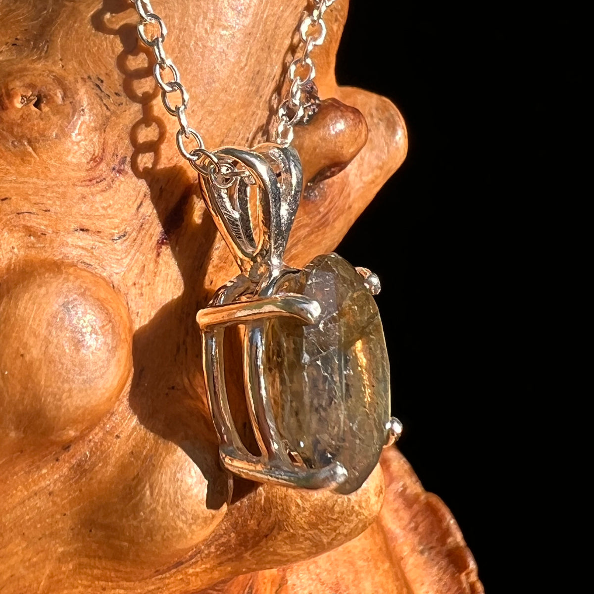 Labradorite Necklace Sterling Silver #8916-Moldavite Life